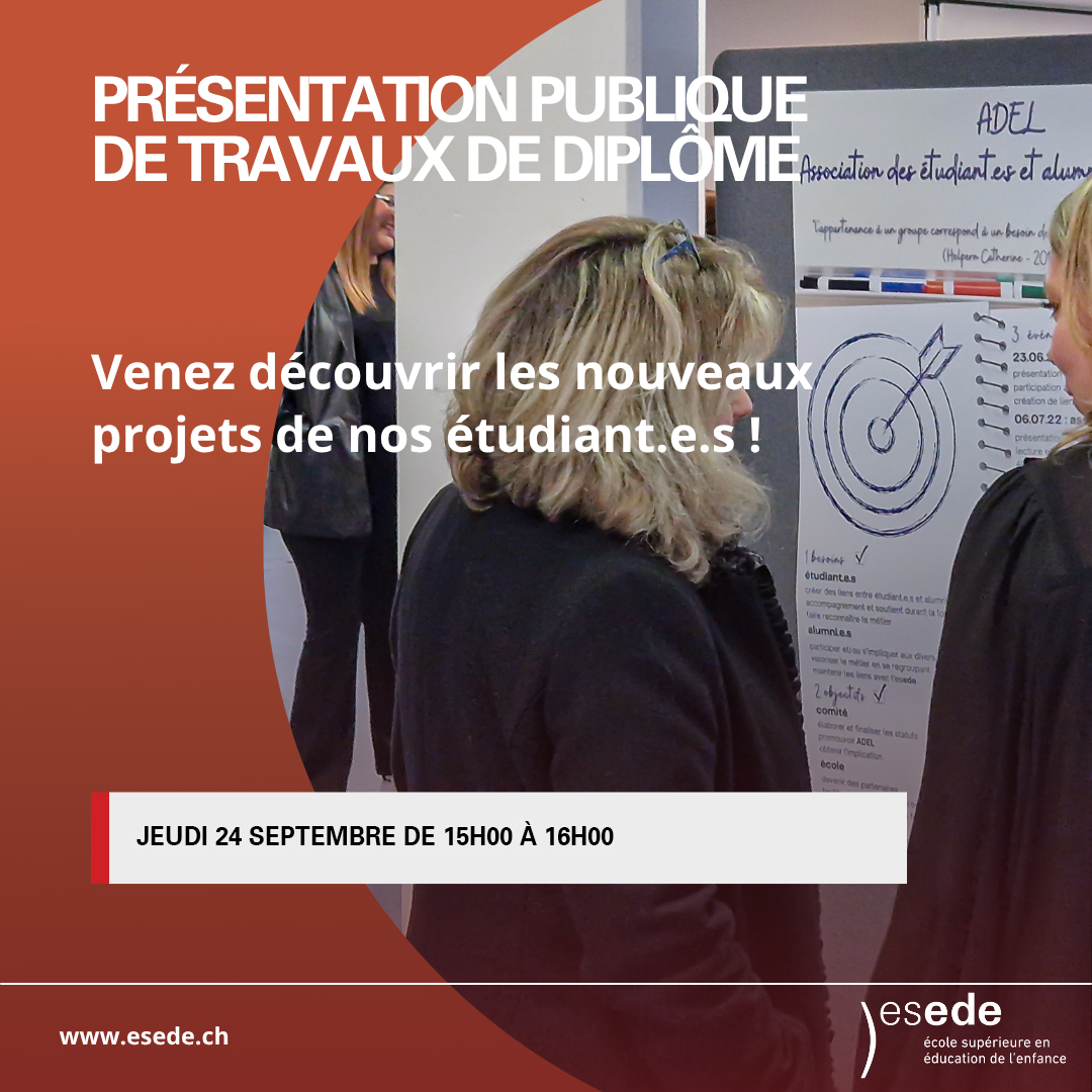 Présentation publique de travaux de diplômes